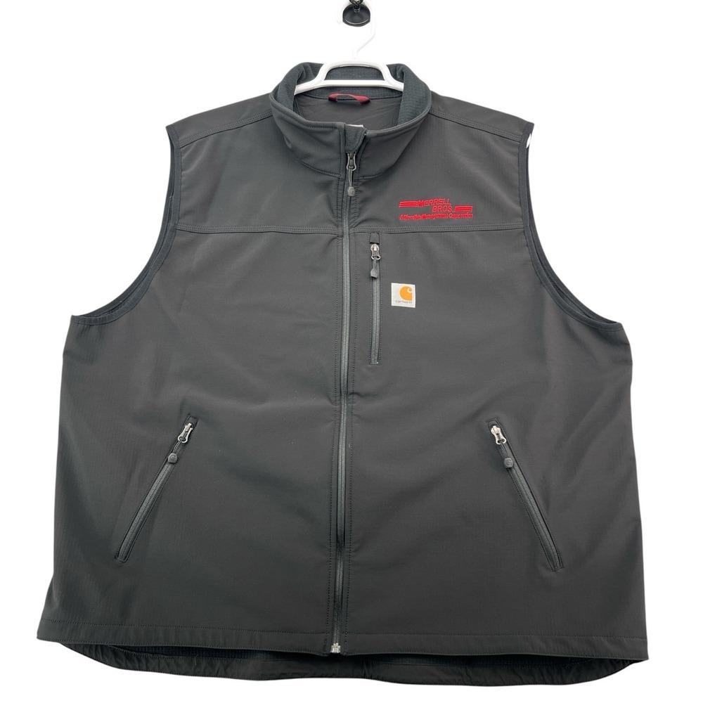 Carhartt 102219 Men's 3XL Black Softshell Vest Merrell Bros Logo